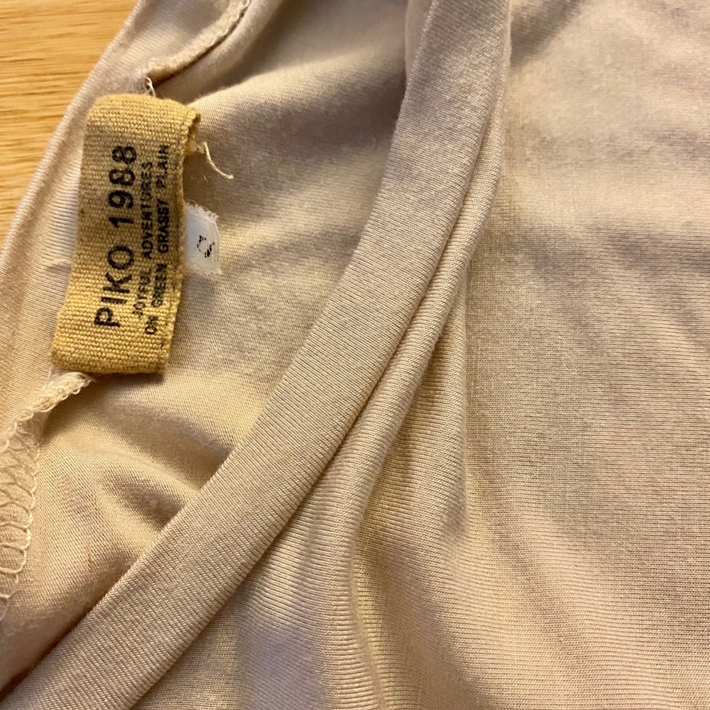 Piko 1988 Beige Short Sleeve Blouse - LIKE NEW